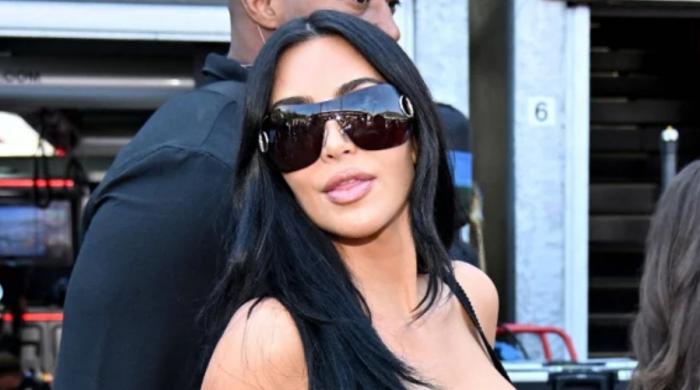 Kim Kardashian cheers on Lewis Hamilton at Monaco Grand Prix
