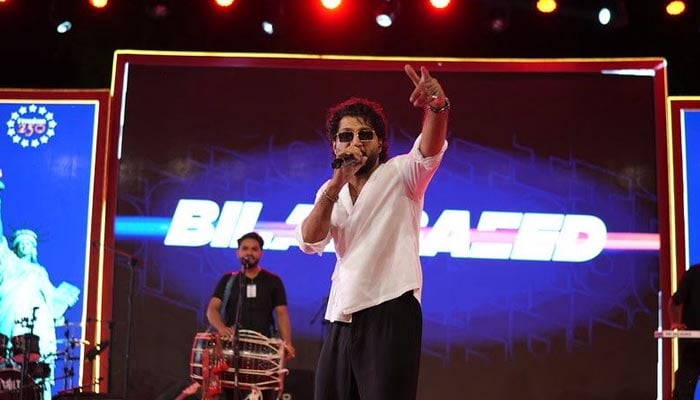 US Embassy Islamabad marks 250 years of American freedom with grand celebration 14 Pakistani singer Bilal Saeed performs at Freedom 250 celebration at US Embassy, Islamabad, June 6, 2026. — US Embassy