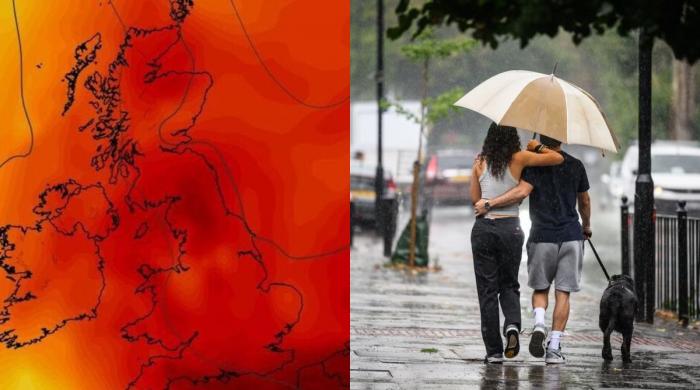 Heavy rain to drench UK days before scorching 32C heatwave