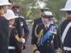 Princess Anne visits the engine room of naval training