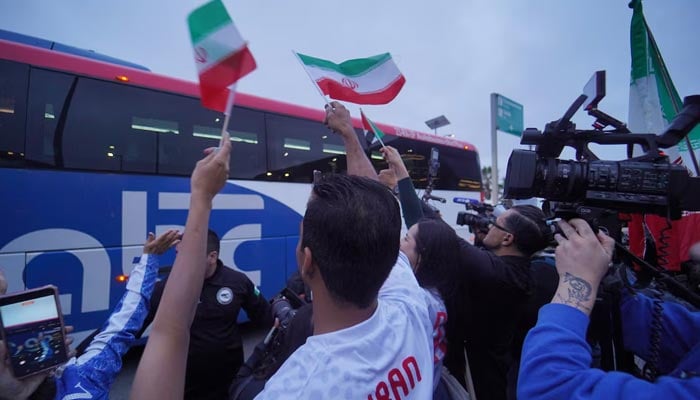 Iran fans look on as Team Iran arrives at Tijuana for Fifa World Cup 2026, Tijuana International Airport, Tijuana, Mexico, June 7, 2026. — Reuters