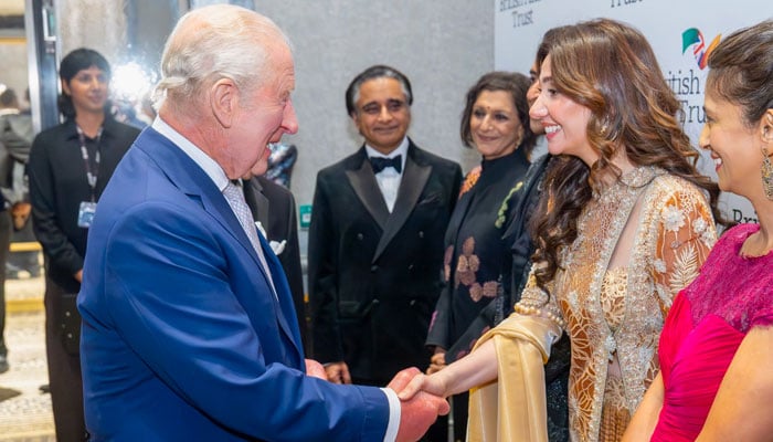 Mahira Khan meets King Charles at British Asian Trust Annual Dinner in London. — Reporter