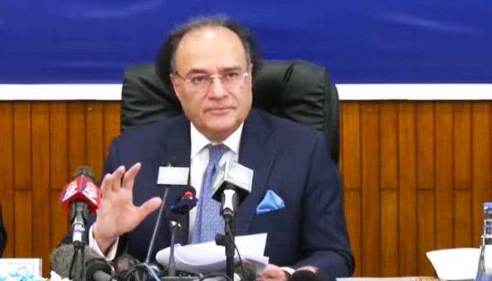 Finance Minister Muhammad Aurangzeb speaks during a press conference in Islamabad, on June 11, 2026. — Truth Wire