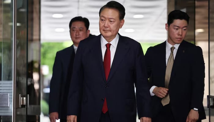 Former South Korean President Yoon Suk Yeol arrives at a court to attend a hearing to review his arrest warrant requested by special prosecutors in Seoul, South Korea, July 9, 2025. — Reuters
