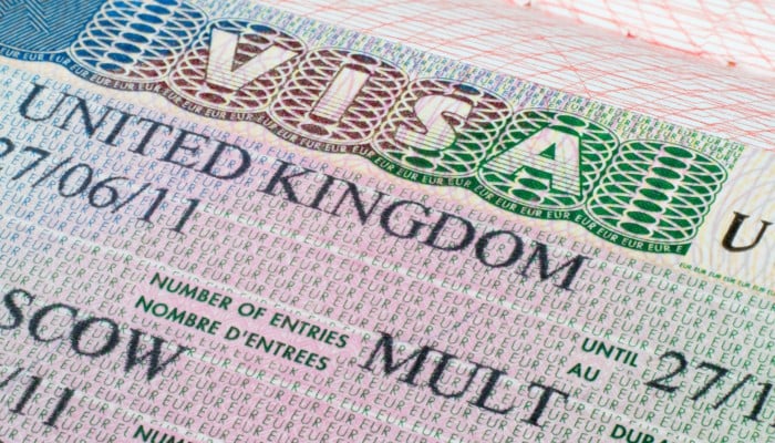 This representational image shows a visa for the United Kingdom. — www.gov.uk