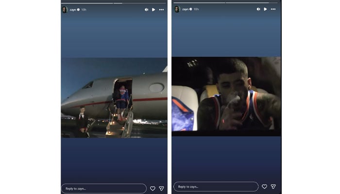 Zayn Malik watches Knicks clinch NBA finals from private jet