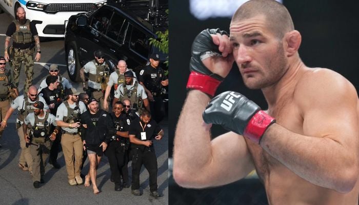 Why was UFC champ Sean Strickland barred from Freedom 250 by security?