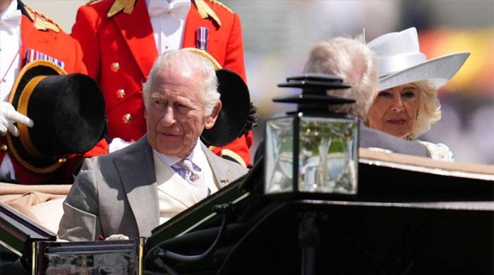 King Charles receives warm kiss from royal lady on arrival at Royal Ascot