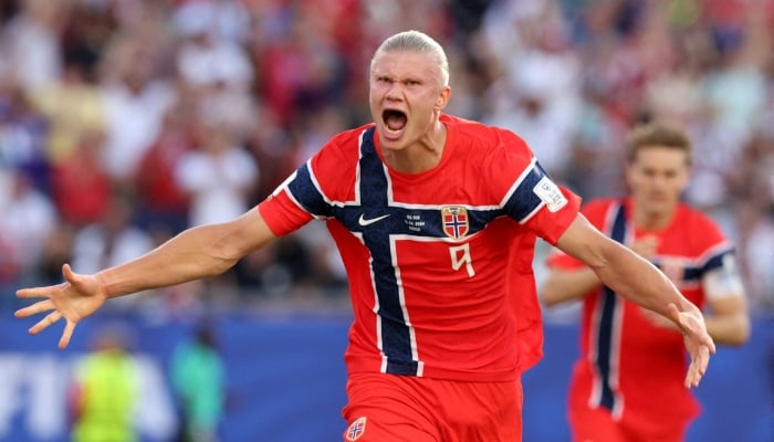 Norway’s Erling Haaland celebrates after scoring their first goal during the FIFA World Cup 2026 Group I match between Iraq and Norway at Boston Stadium, Foxborough, Massachusetts, US, June 16, 2026. — Reuters