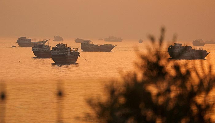 Vessels at the Strait of Hormuz, as seen from Musandam, Oman, June 16, 2026. — Reuters