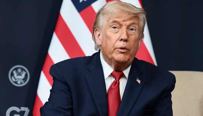 US President Donald Trump attends a bilateral meeting with Egyptian President Abdel Fattah el-Sisi (not pictred) on the sidelines of the G7 Summit in Evian-les-Bains, France, June 17, 2026.— Reuters