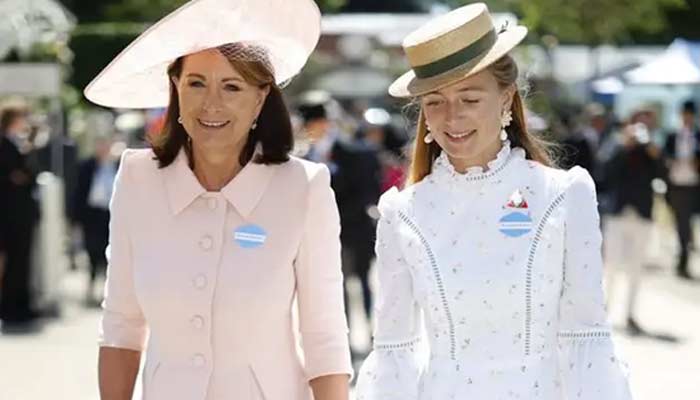 Kate Middletons mother, sister-in-law turn heads on Ascot day 2