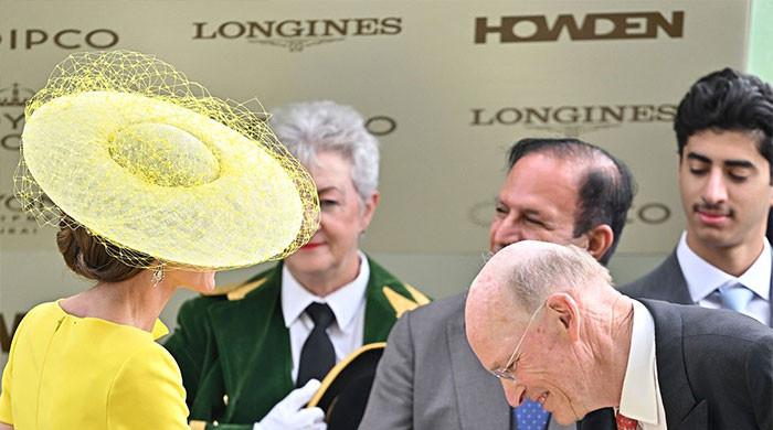 Princess Kate celebrates Ombudsman's group one victory alongside John Gosden