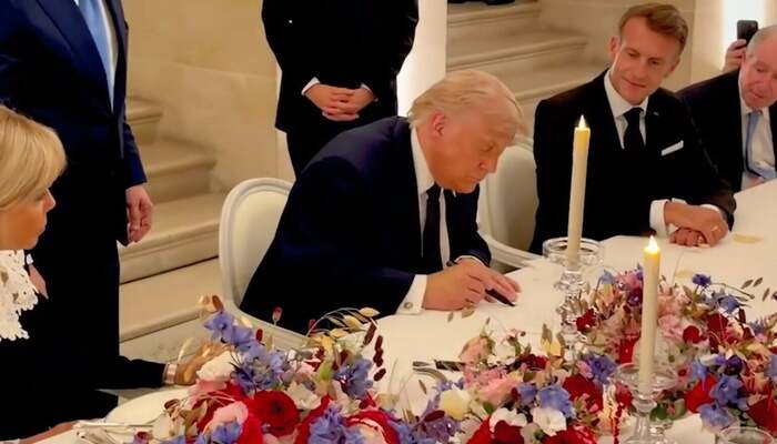 US President Donald Trump signs MoU with Iran in this still taken from a video shot in France, June 17, 2026. — White House/YouTube