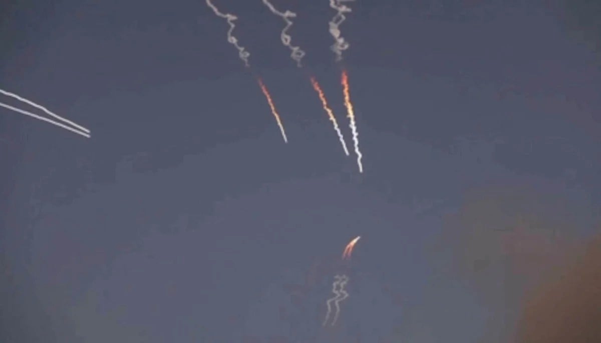Iranian missiles are launched, as Irans Revolutionary Guards said they had carried out attacks against a US base in Jordan and 21 other targets in the Gulf in retaliation for American strikes around the Strait of Hormuz, from a location given as Tehran, Iran, released June 10, 2026. — Reuters