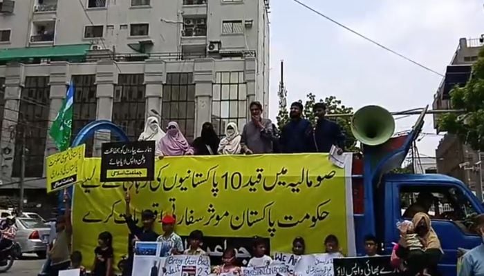 A screengrab taken from live feed shared by JI of the protest on June 19, 2026, on their social media. — Facebook Live