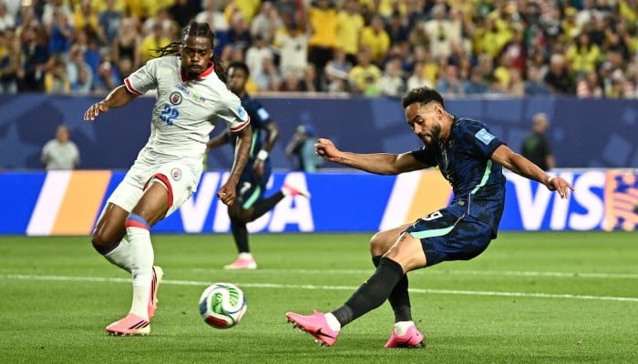 Brazils Matheus Cunha scores their second goal in the Fifa World Cup 2026 Group C against Haiti, Philadelphia Stadium, Philadelphia, Pennsylvania, US, June 19, 2026. — Reuters