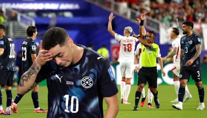 Paraguays Miguel Almiron becomes first player ever sent off for obscurring mouth