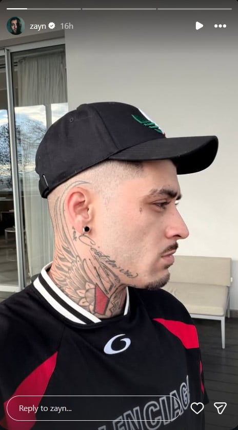 Zayn Malik officially debuts new facial tattoo