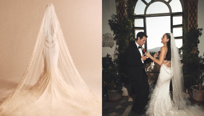 Dua Lipa reveals unseen details of her Sicily couture wedding dress