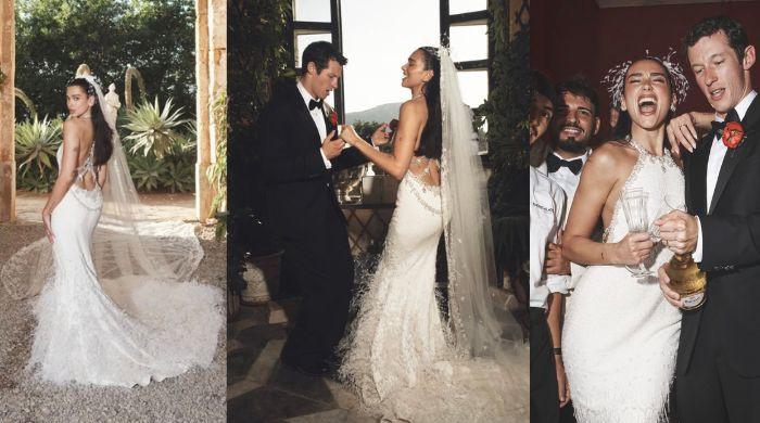 Dua Lipa's Chanel wedding dress features 480,000 beads, 25,000 feathers: Here's story behind it