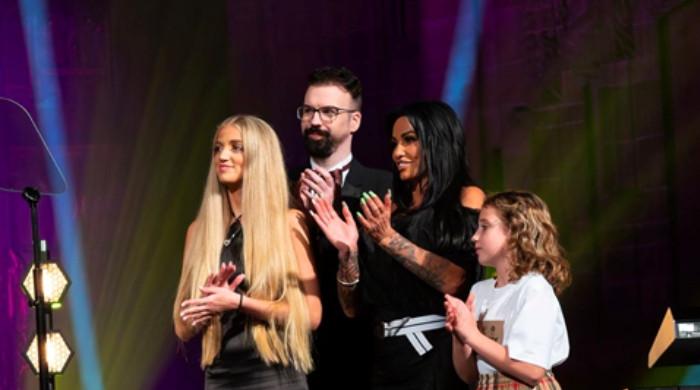 Katie Price shares sweet moment with Princess Andre as they film together