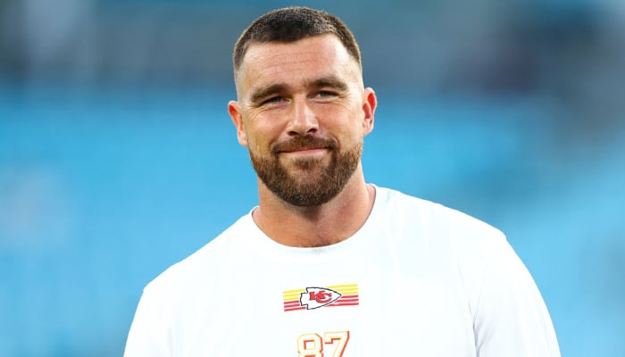 Travis Kelce went to the track after L.A. Bachelor Party