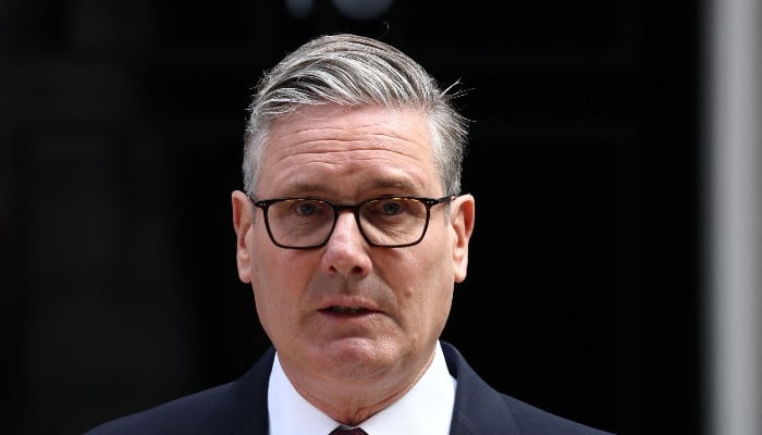 Britains Prime Minister Keir Starmer makes a statement on his future outside 10 Downing Street on the morning of June 22, 2026, in London, UK. — AFP