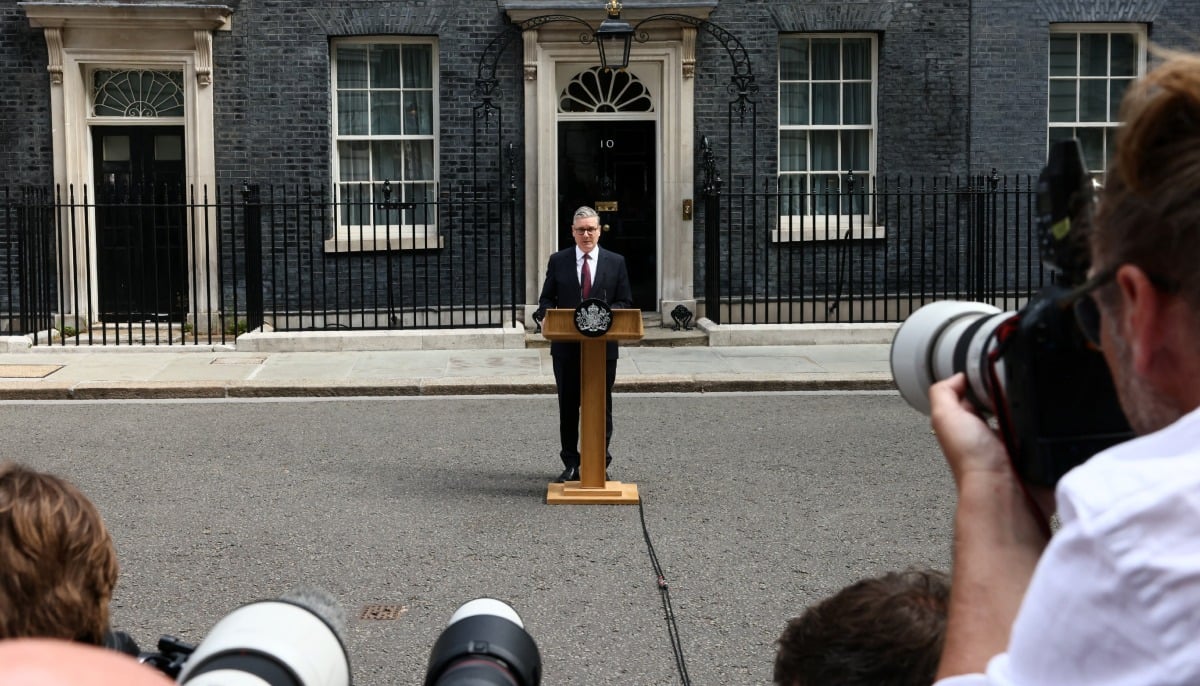 British Prime Minister Keir Starmer announces the timeline for his resignation, following Andy Burnhams decisive victory last week in the Makerfield by-election, outside 10 Downing Street, in London, Britain, June 22, 2026. — Reuters