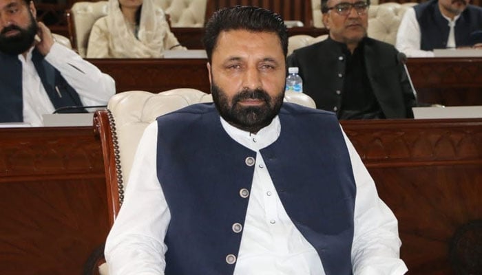 This image shows newly sworn-in GB Chief Minister Amjad Hussain. — Gilgit-Baltistan Assembly