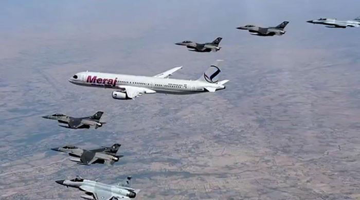 WATCH: PAF jets give aerial salute to Iranian President Pezeshkian
