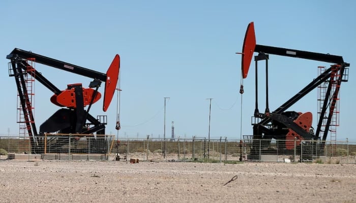 Oil pump jacks are seen at the Vaca Muerta shale oil and gas deposit in the Patagonian province of Neuquen, Argentina, January 21, 2019. — Reuters