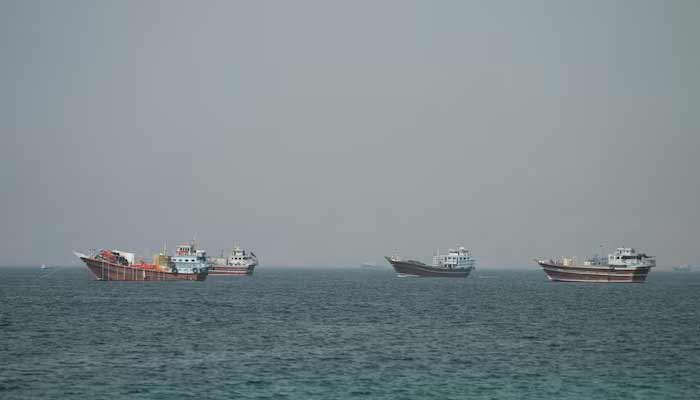 Vessels at the Strait of Hormuz, as seen from Musandam,Oman, June 25, 2026.— Reuters/File