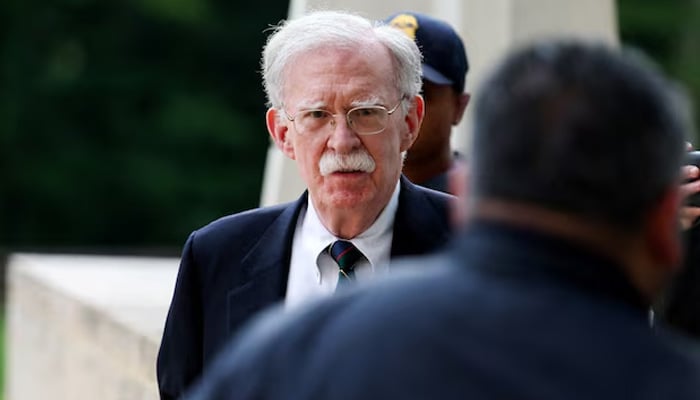 Former White House national security adviser John Bolton arrives at the US District Court for the District of Maryland, in Greenbelt, Maryland, US, June 26, 2026. — Reuters