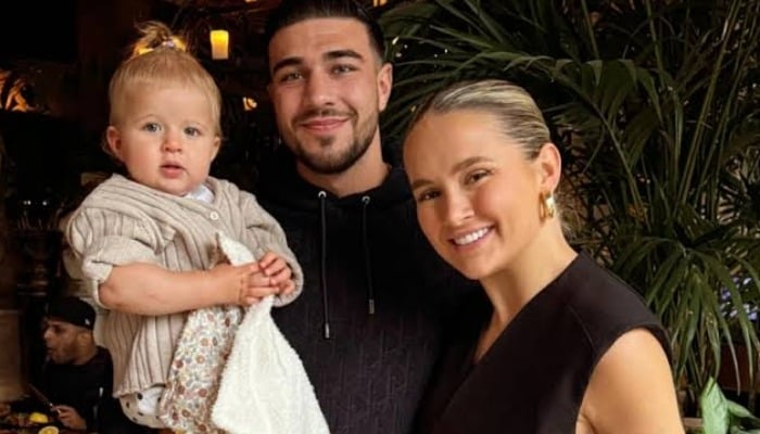 Molly-Mae, 27, welcomed her baby boy, named Midas Thomas, with fiancé Tommy, also 27, earlier this month