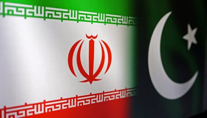 Iranian and Pakistani flags are seen in this illustration taken, January 18, 2024. — Reuters