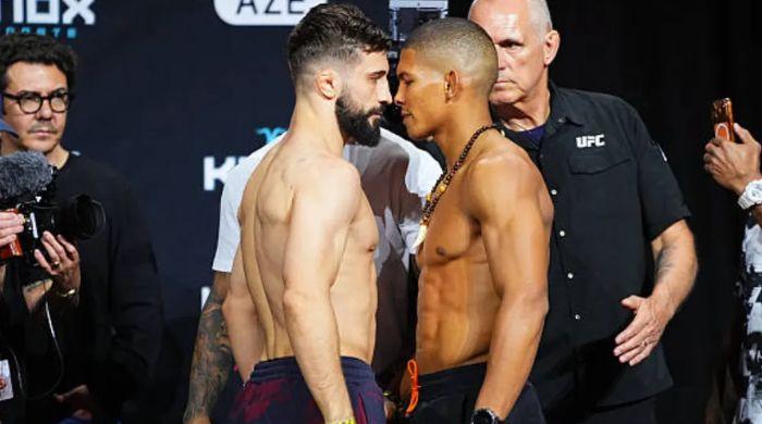Matheus Camilo stuns home favourite Nazim Sadykhov with first-round TKO at UFC Baku