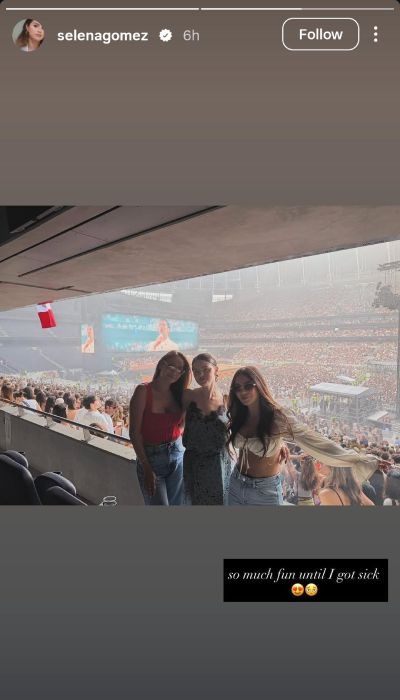 Selena Gomez says she got sick while attending Bad Bunnys London concert