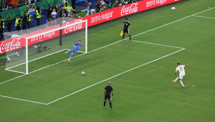Moroccos Ismael Saibari scores a winning penalty in the shootout as Morocco defeat the Netherlands to qualify for the Round of 16 of the Ffia  World Cup at Estadio Monterrey, Monterrey, Mexico, June 29, 2026. — Reuters