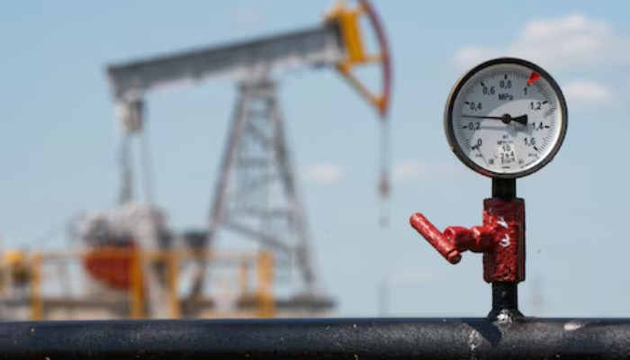 A view shows a pressure gauge near oil pump jacks outside Almetyevsk, in the Republic of Tatarstan, Russia July 14, 2025. — Reuters