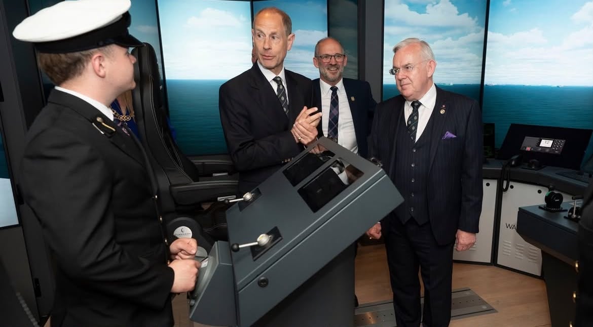 The Duke meets future officers of the UKs Merchant Navy