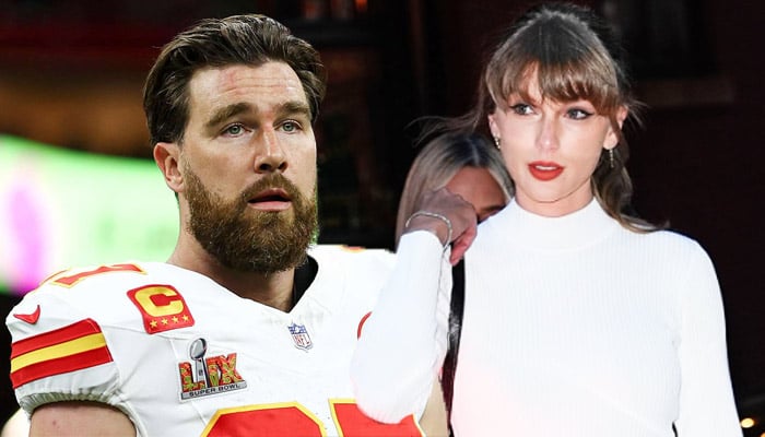 Travis Kelce reacts to Taylor Swift wedding photos