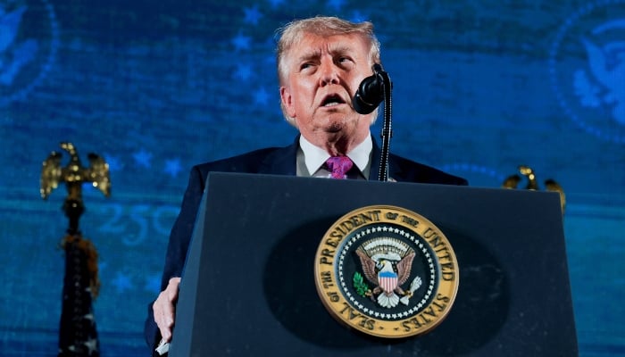 US President Donald Trump delivers remarks during a celebration for the 250th anniversary of US independence, at Mount Rushmore in Keystone, South Dakota, US, July 3, 2026. — Reuters