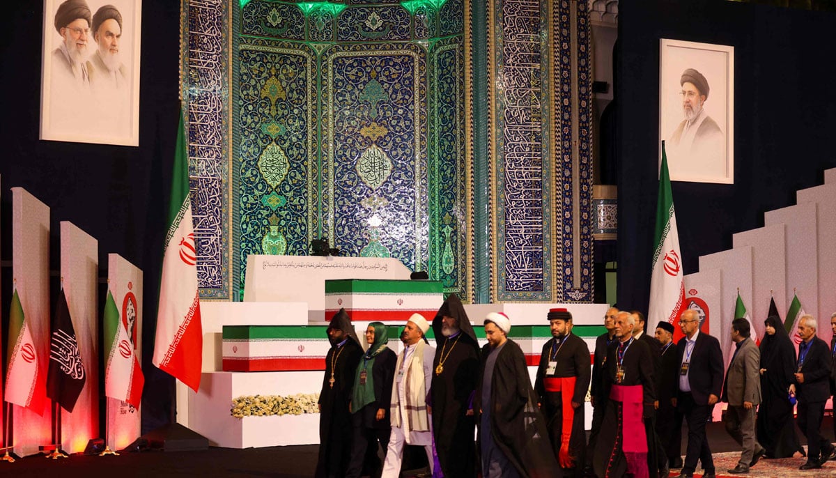 The body of Irans Supreme Leader Ali Khamenei, who was assassinated in US-Israeli strikes, arrived at Tehrans Grand Mosalla religious complex ahead of his funeral, state media reported on July 3.— AFP
