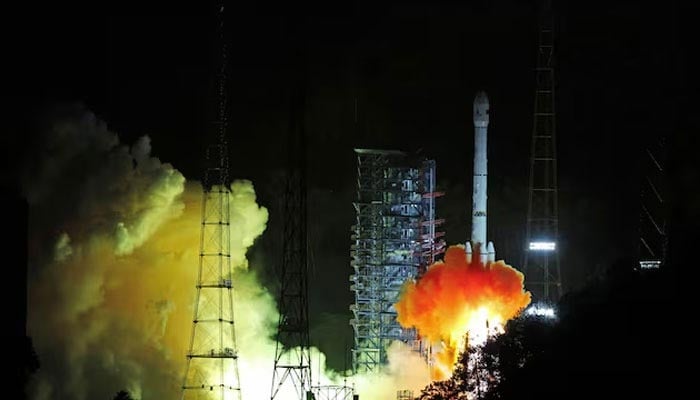 A Long March-3B Y110 rocket carrying Tianwen-2 probe takes off from the Xichang Satellite Launch Center in Sichuan province, China May 29, 2025. — Reuters