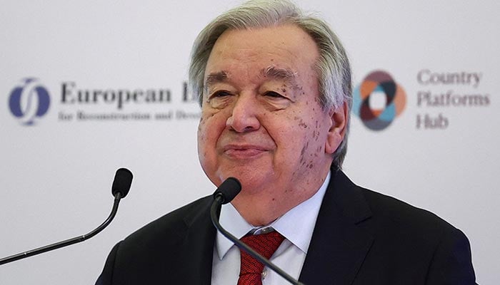 United Nations Secretary-General Antonio Guterres delivers the keynote speech at London Climate Action Week, in London, Britain, June 24, 2026. — Reuters