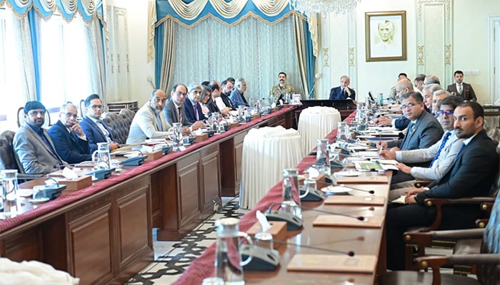 Prime Minister Shehbaz Sharif chairs the meeting regarding productive employment for youth in Islamabad on July 6, 2026. — X/@PakPMO