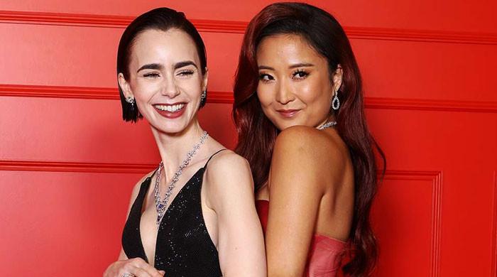 Lily Collins, Ashley Park turn Paris streets into fashion runway