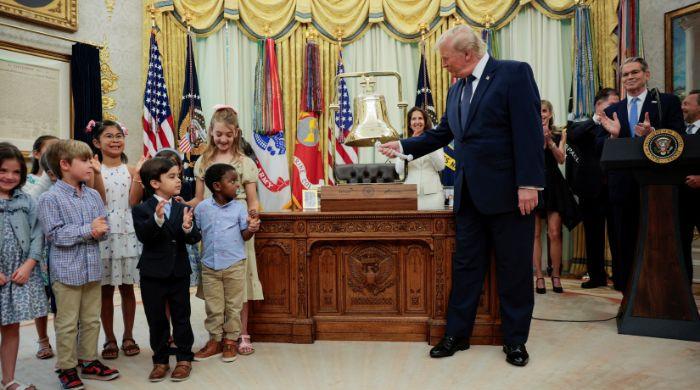 Trump rings opening bell from White House to launch 'Trump Accounts' for kids