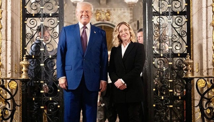 US President-elect Donald Trump meets with Italian Prime Minister Giorgia Meloni at Mar-a-Lago in Palm Beach, Florida, US January 4, 2025. — Reuters